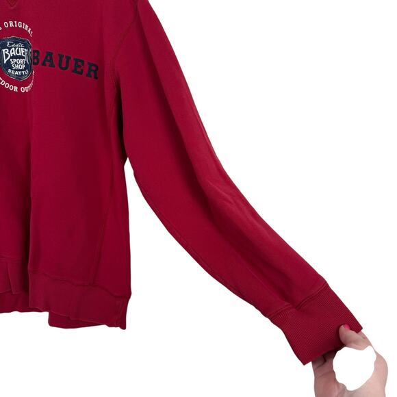 Eddie Bauer Mens Spell Out Sweatshirt Size Large Retro Comfy Cozy Classic Preppy - Picture 3 of 8